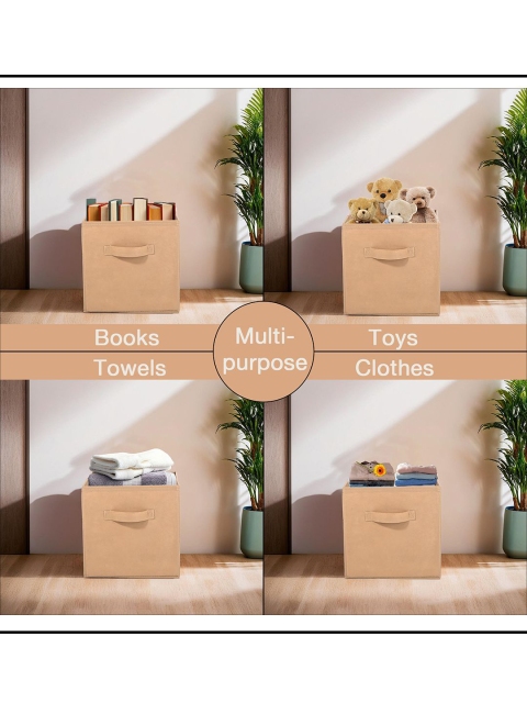 Kuber Industries Pink Set of 2 Multi-Utility Cloth Storage Organisers Box - Image 6