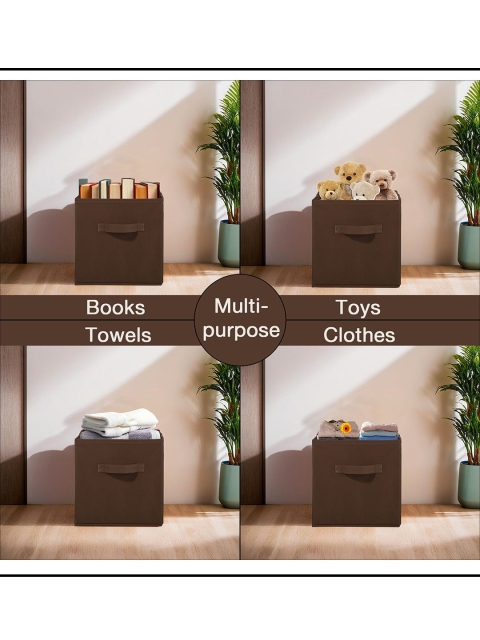 Kuber Industries Black Set of 3 Multi-Utility Cloth Storage Organisers Box - Image 6