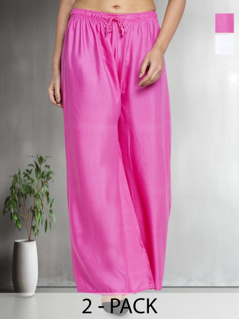 Jinfo Women Pack Of 2 Flared Palazzos