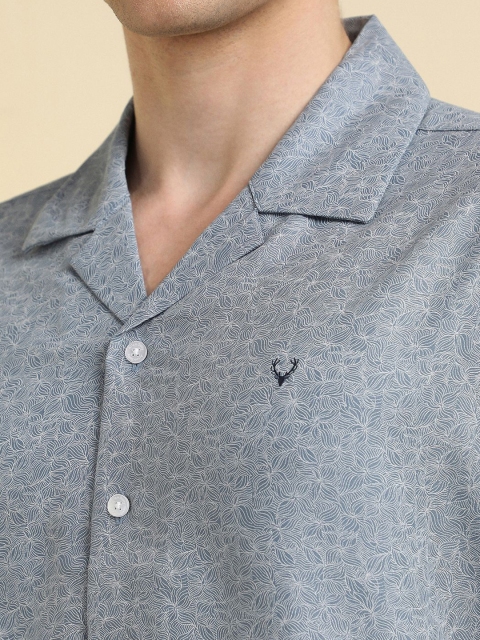 Allen Solly Men Cuban Collar Printed Shirt - Image 2