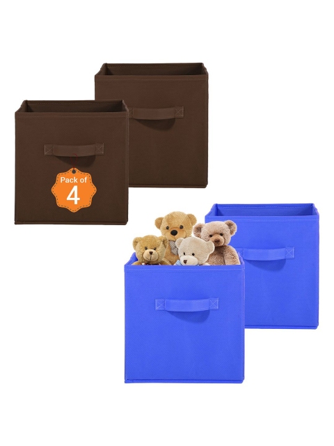 Kuber Industries Blue Set of 4 Multi-Utility Cloth Storage Organisers Box - Image 2