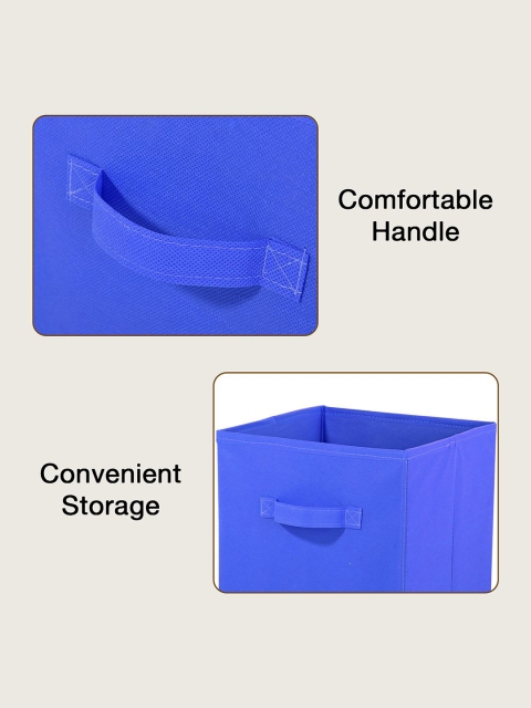 Kuber Industries Blue Set of 4 Multi-Utility Cloth Storage Organisers Box - Image 3