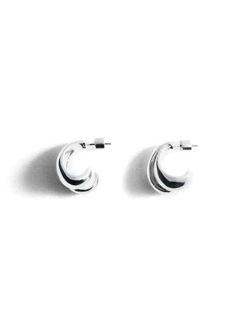 MANGO Contemporary Half Hoop Earrings