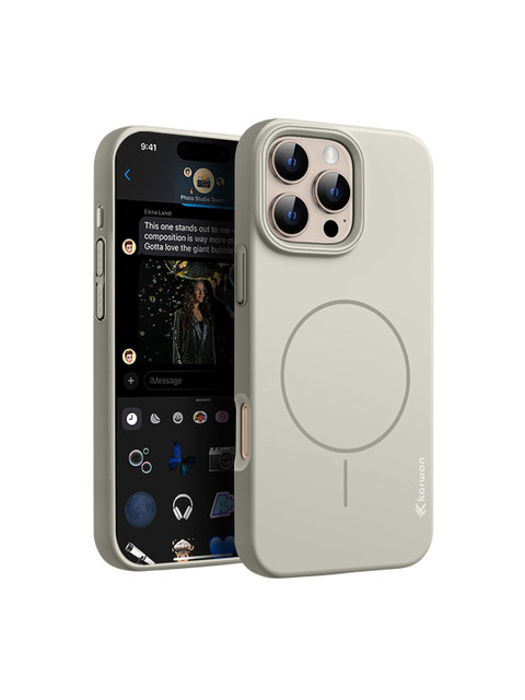 Karwan Solid Printed iPhone 16 Pro Max Back Case Mobile Accessories