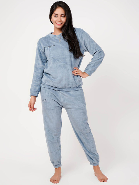 Lugo Women Solid T-shirt Pyjamas Night Suit
