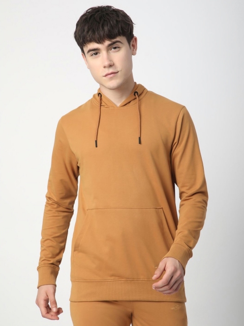 Stitch Hub Men Solid Hooded Cotton Sweatshirt