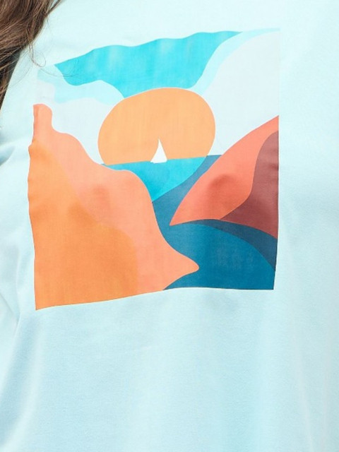 DressBerry Curve Women Plus Size Graphic Printed Round Neck Relaxed Fit T-shirt - Image 2