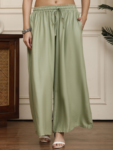 Valles365 by S.C. Women Flared Ethnic Palazzos