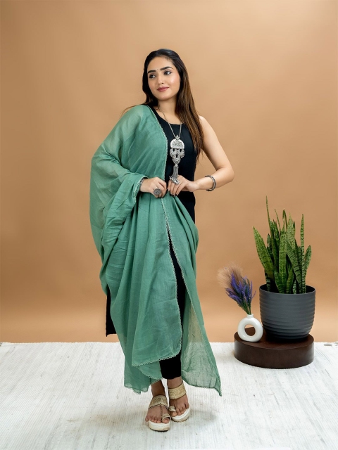 HELLA FASHIONS Thyme Cotton Dupatta