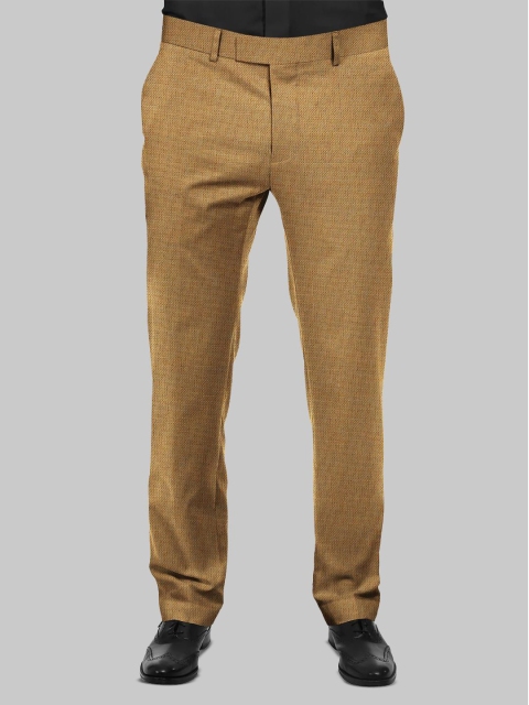 Bigreams Unstitched Solid Cotton Blend Wrinkle Free Trouser Fabric