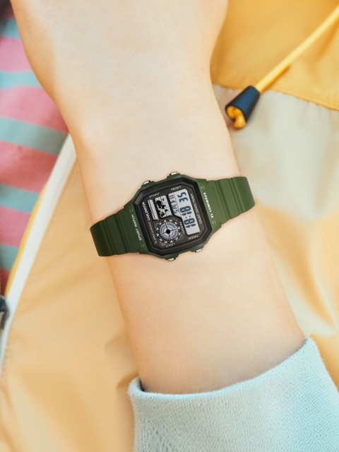 CARLINGTON Unisex Kids Dial & Straps Digital Multi Function Watch Junior 321 Green - Image 4