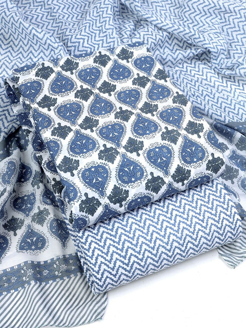 Sun Fashion And Lifestyle Ethnic Motifs Printed Unstitched Dress Material