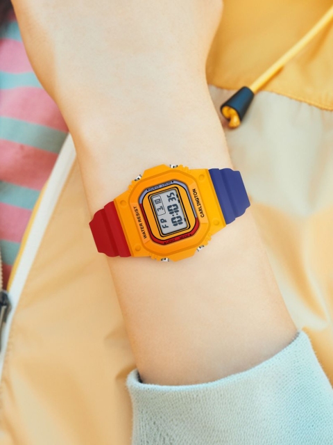 CARLINGTON Unisex Kids Dial & Straps Digital Multi Function Watch Junior 718 Yellow - Image 4