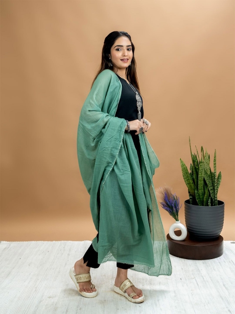 HELLA FASHIONS Thyme Cotton Dupatta - Image 3