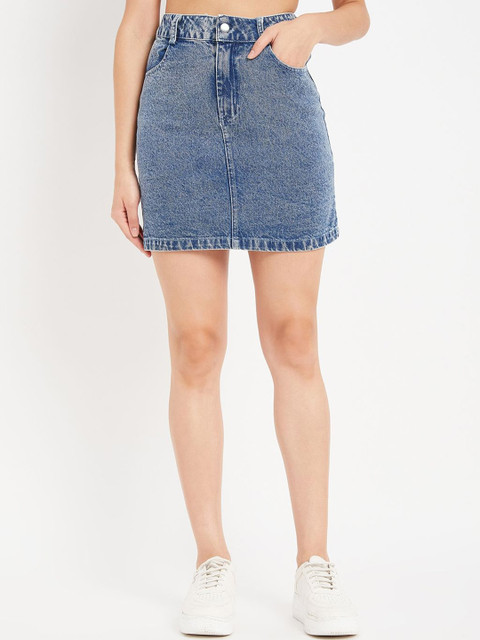 DRAPE AND DAZZLE High Waisted A-Line Mini Skirt