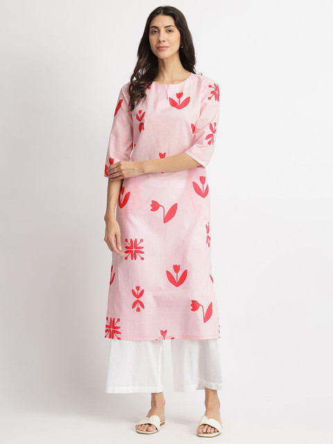 Pink Fort Women Floral Printed Kurta