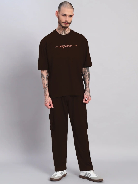 TOGS & TERRE Men Typography Printed Night suit