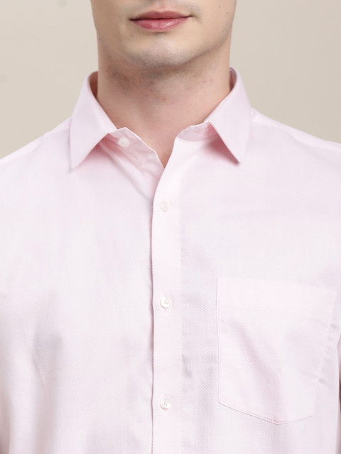 Turtle Spread Collar Standard Pure Cotton Formal Shirt - Image 3