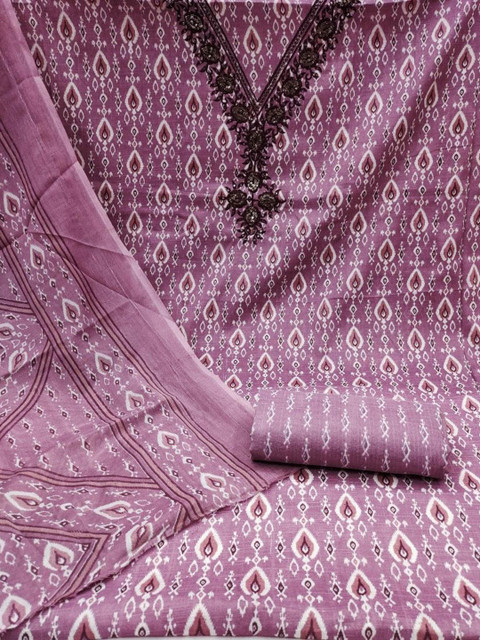 Panzora Ethnic Motifs Embroidered Unstitched Dress Material - Image 3