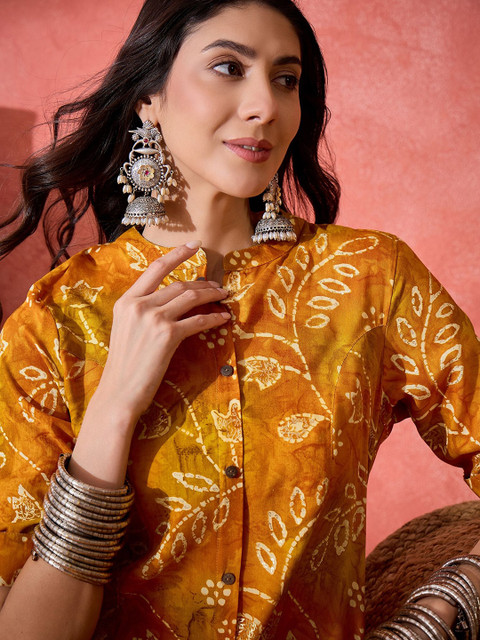 Sangria Women Ethnic Motifs Printed Daily A-Line Kurta
