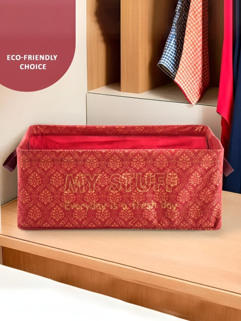 Myntra Elegant Homes Maroon 4 Pcs Cloth Storage Bag With Handle - Image 6