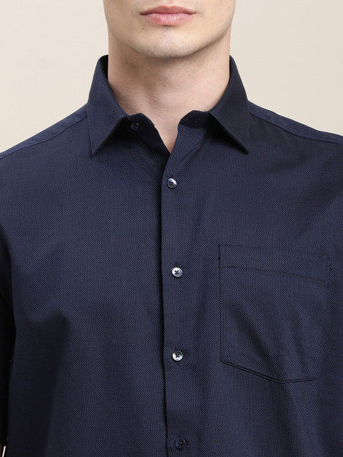 Turtle Spread Collar Standard Pure Cotton Formal Shirt - Image 3