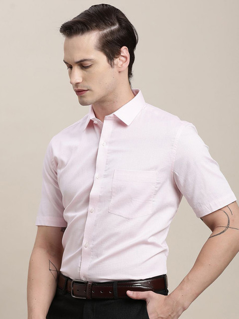 Turtle Spread Collar Standard Pure Cotton Formal Shirt - Image 4