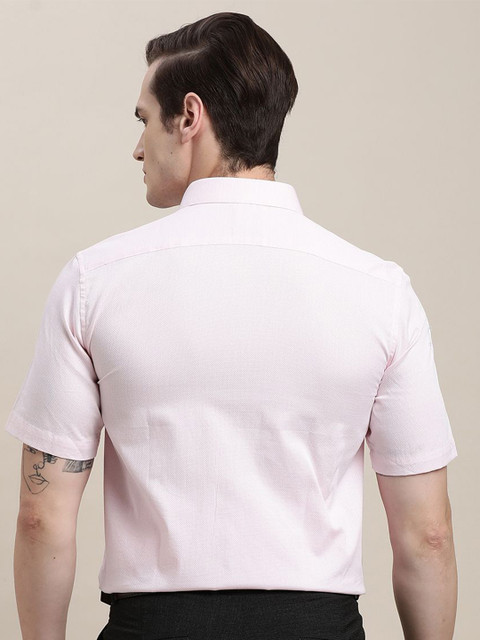 Turtle Spread Collar Standard Pure Cotton Formal Shirt - Image 5