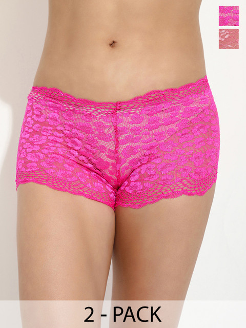 LULU & SKY Pack Of 2 Self-Designed Boy Shorts Briefs