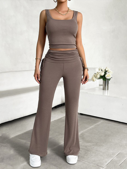 StyleCast Women Sleeveless Top With Trousers Co-Ords