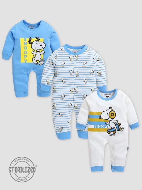 YK X Tinyo Infant Set Of 3 Pure Cotton rompers - Image 7