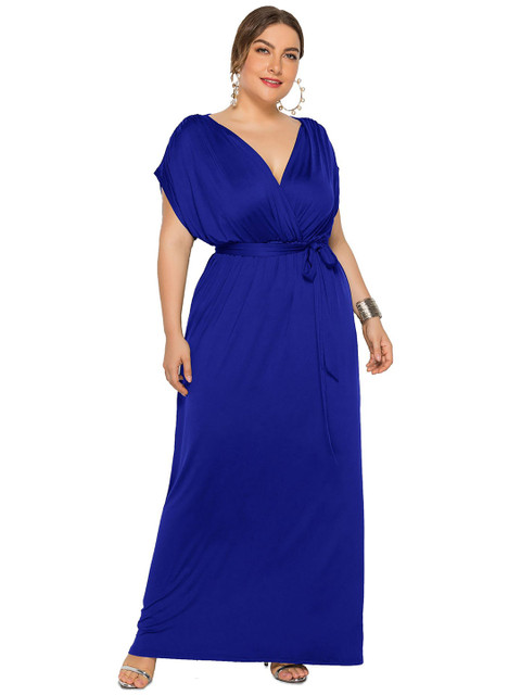 StyleCast Curve V-Neck Plus Size Maxi Dress