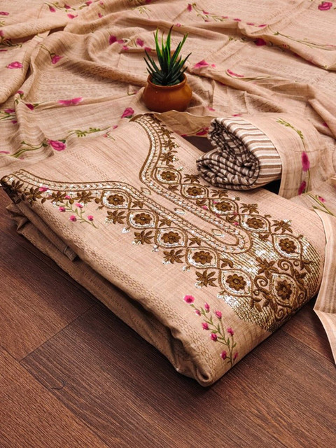 KALINI Embroidered Unstitched Dress Material