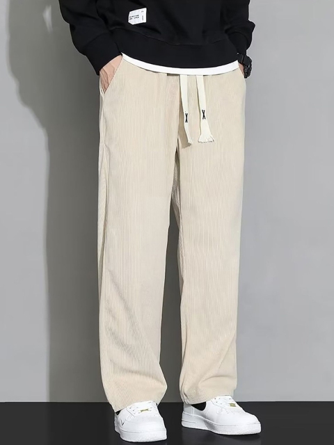 StyleCast x Revolte Men Straight Fit Easy Wash Pleated Trouser