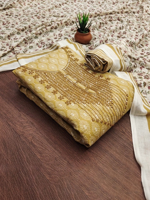 KALINI Embroidered Unstitched Dress Material