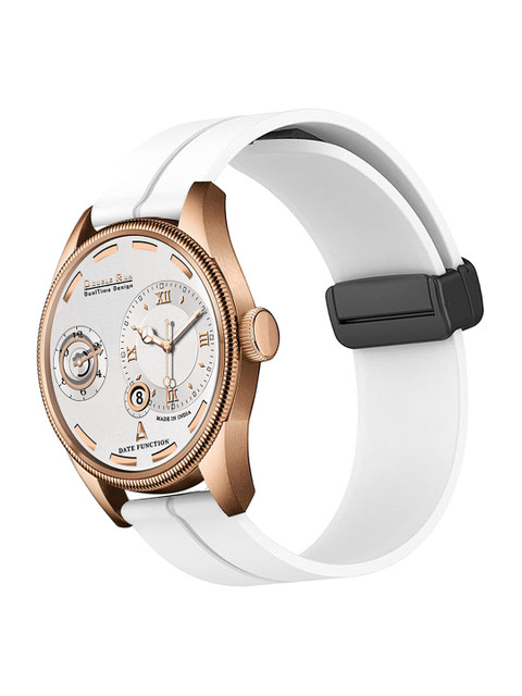 DOUBLERUN Unisex Dial & Bracelet Style Straps Analogue Chronograph Watch H05N16017