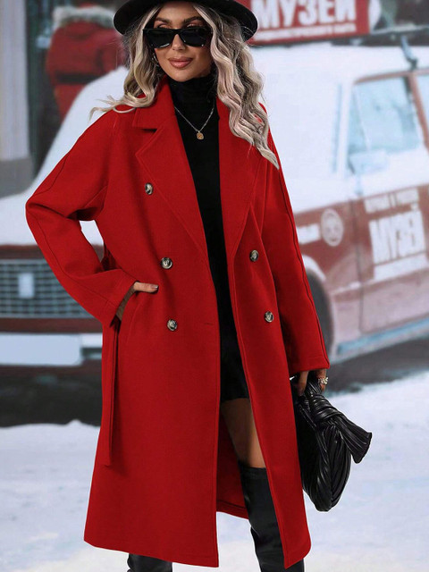 StyleCast x Revolte Women Double-Breasted Trench Coat