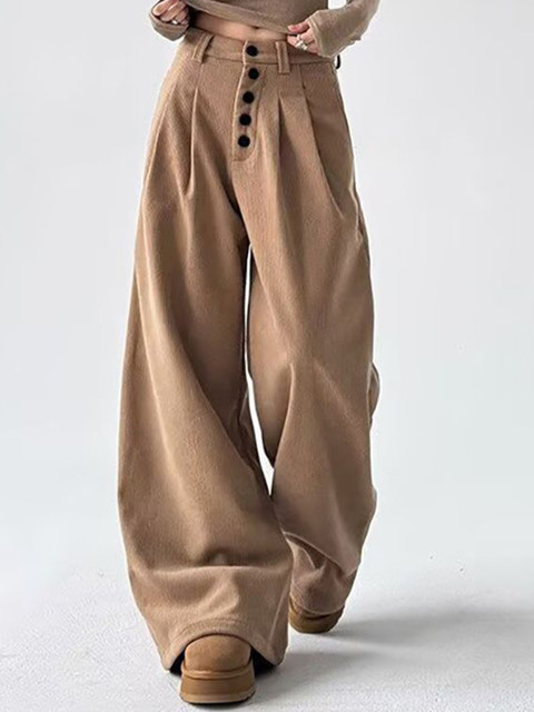 StyleCast x Revolte Women Pleated Wide Leg Trousers