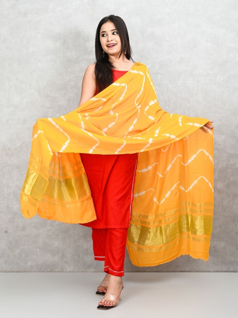 Apratim Leheriya Printed Zari Work Dupatta