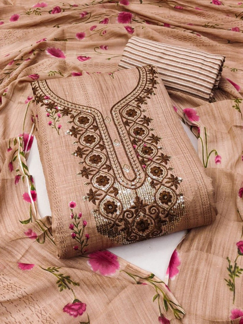 KALINI Embroidered Unstitched Dress Material - Image 2