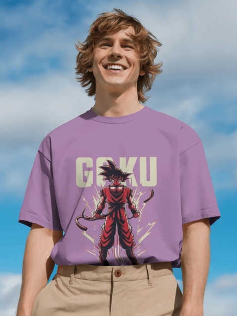 Silver Moon Clothing Men Graphic Oversized T-shirt