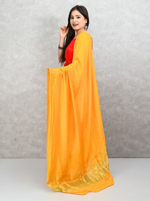 Apratim Striped Woven Design Zari Work Dupatta - Image 3