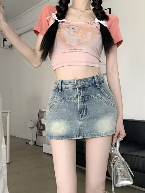 StyleCast Women Solid Pure Cotton Straight Mini Skirts