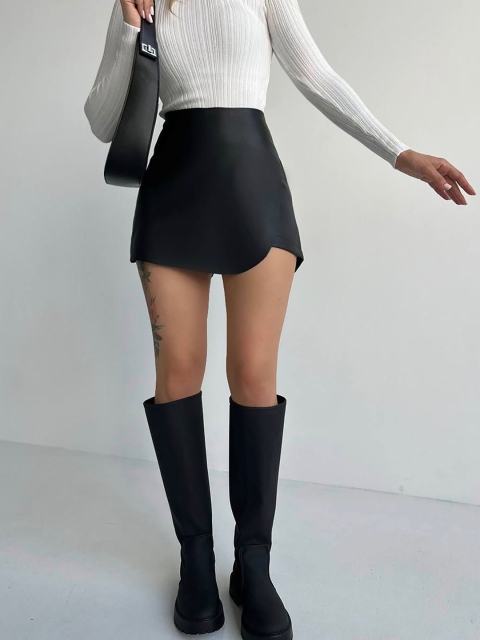 StyleCast x Revolte Women Pencil Slip On Mini Skirt