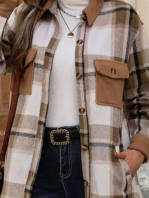 StyleCast x Revolte Women Checked Single-Breasted Overcoat - Image 2