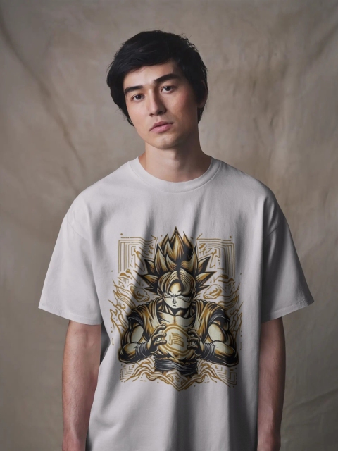 Silver Moon Clothing Men Graphic Oversized T-shirt - Image 3
