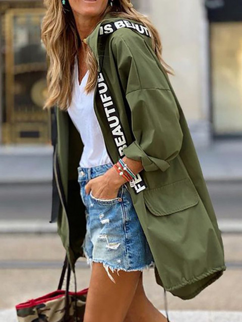 StyleCast x Revolte Women Mock Collar Single-Breasted Overcoat