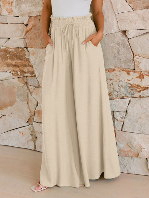 StyleCast Women Solid Knitted Palazzos