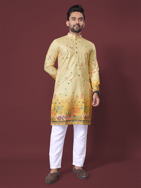 Moda Rapido Men Ethnic Motifs Printed Festive Straight Kurta