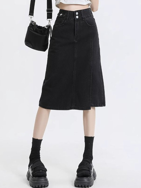 StyleCast Solid Pure Cotton A-Line Knee-Length Skirts